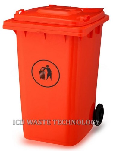 Thùng đựng rác nhựa 240L màu đỏ - Công Ty CP Phát Triển Công Nghiệp Và Đô Thị Việt Nam (ICD)